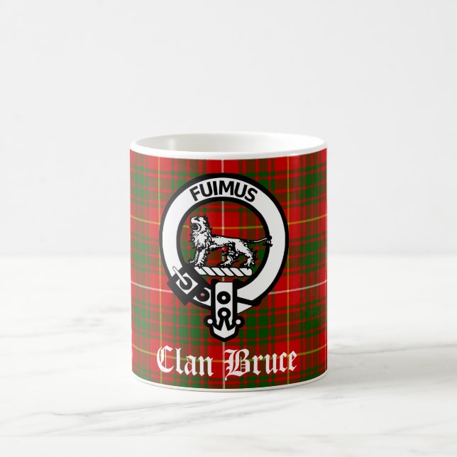 Mug Clan Bruce Crest Badge & Tartan (Centre)