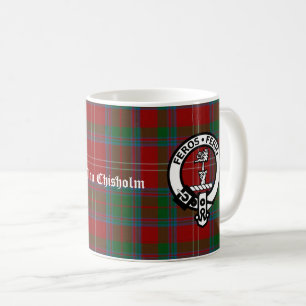 Mug Clan Chisholm Tartan & Crest Badge