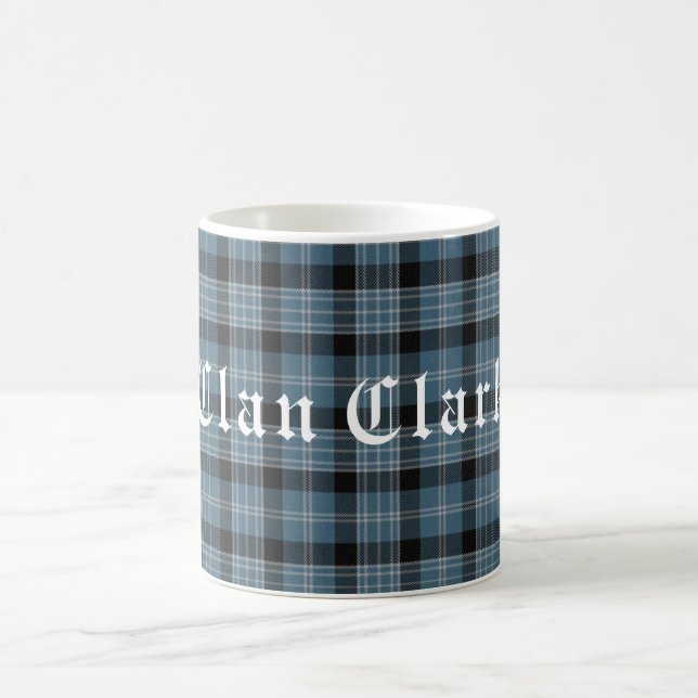 Mug Clan Clark Tartan & Text (Centre)