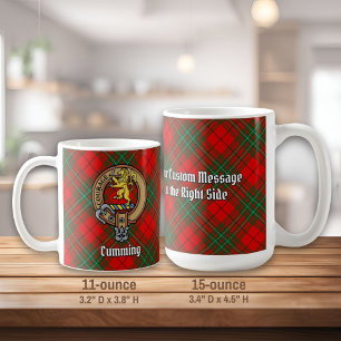 Mug Clan Cumming Crest sur Tartan