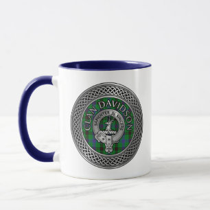Mug Clan Davidson Crest & Tartan Knot