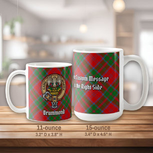 Mug Clan Drummond Crest sur Tartan