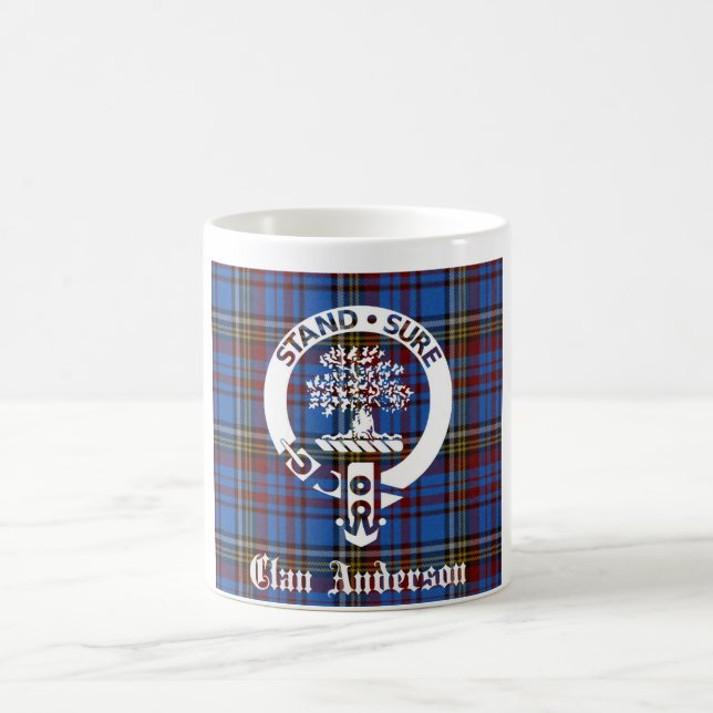 Mug Clan écossais Anderson Crest & Tartan (Centre)