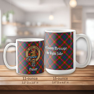 Mug Clan Fraser de Lovat Crête sur Tartan