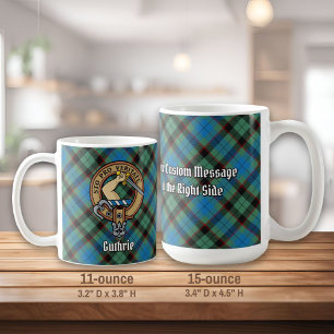 Mug Clan Guthrie Crest sur Tartan