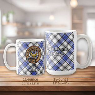 Mug Clan Hannay Crest sur Tartan