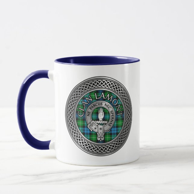 Mug Clan Lamont Crest & Tartan Knot (Gauche)