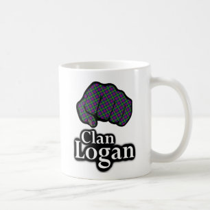 Mug Clan Logan Écosse Fière Poing Tartan