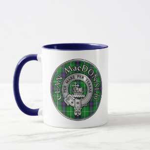 Mug Clan MacDonald Crest & Tartan