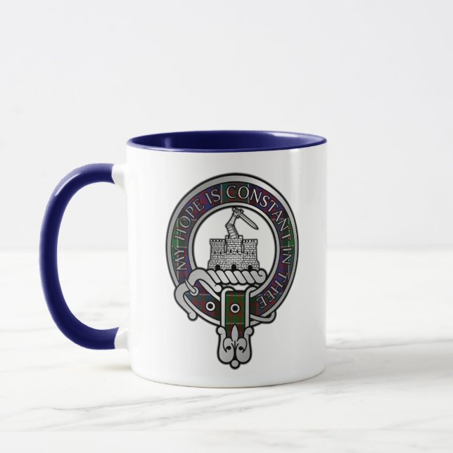 Mug Clan MacDonald de Clanranald Crest & Tartan (Gauche)