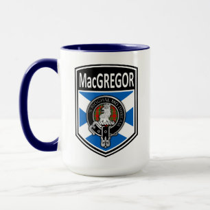 Mug Clan MacGregor Crest & Tartan Saltire