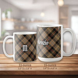 Mug Clan MacKenzie Chasse Tartan Brown