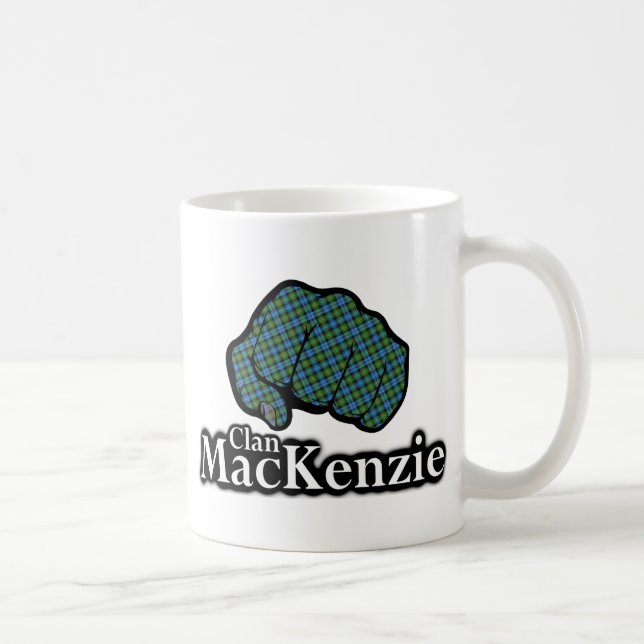 Mug Clan MacKenzie Écosse Fière Poing Tartan (Droite)