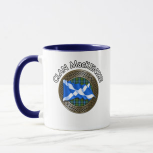 Mug Clan MacKenzie Tartan Knot & Drapeau