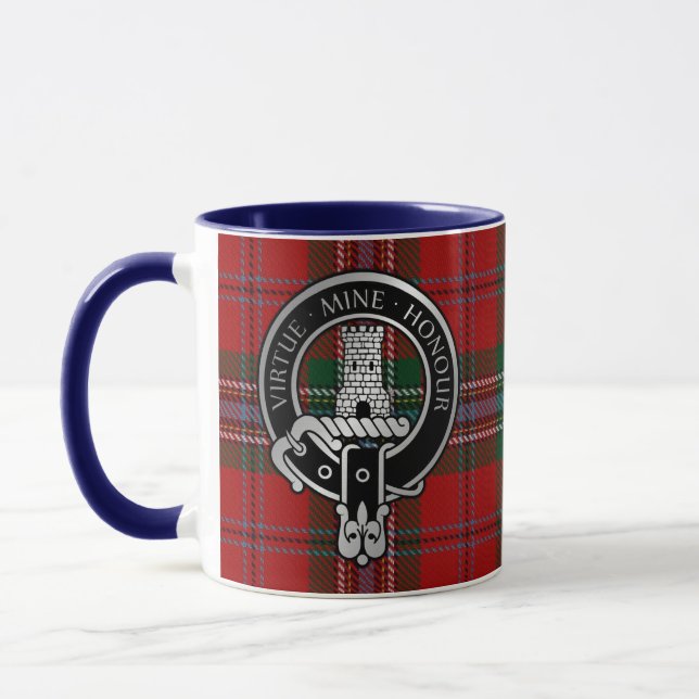 Mug Clan MacLean Crest & Tartan (Gauche)