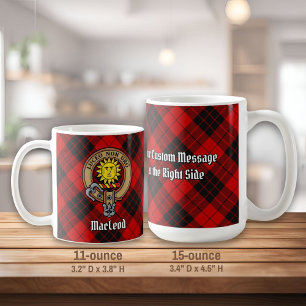 Mug Clan MacLeod de Raasay Crest sur Tartan