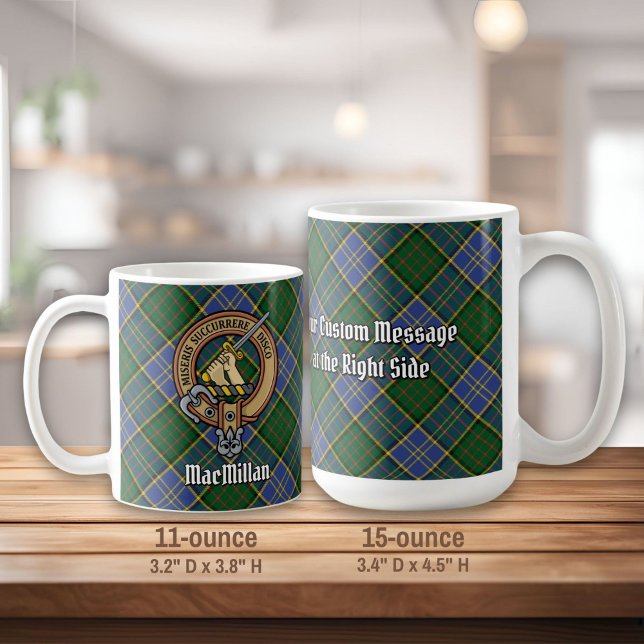 Mug Clan MacMillan Crest sur la chasse Tartan (Créateur téléchargé)