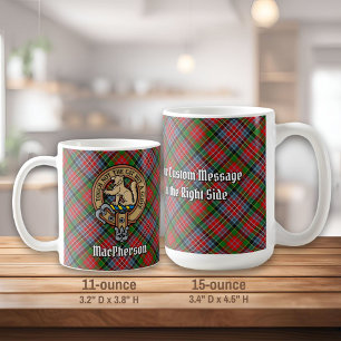 Mug Clan MacPherson Crest sur Red Tartan