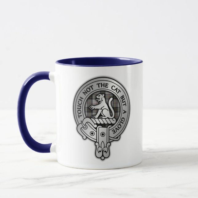 Mug Clan MacPherson Crest & Tartan (Gauche)