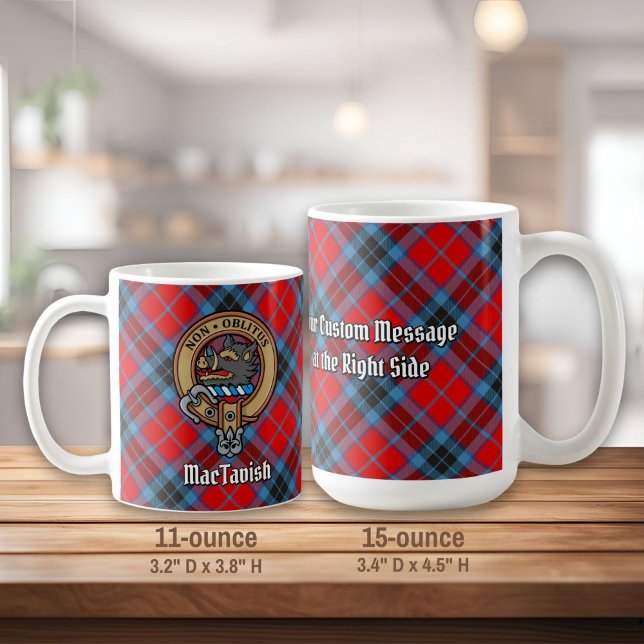 Mug Clan MacTavish Crest sur Tartan (Créateur téléchargé)