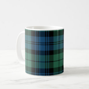 Mug Clan Plaid Campbell Green Black Blue Check Tartan