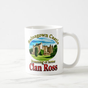 Mug Clan Ross rêvant du château de Balnagown