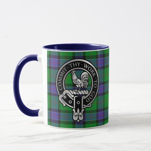 Mug Clan Sinclair Crest & Hunting Tartan (Gauche)