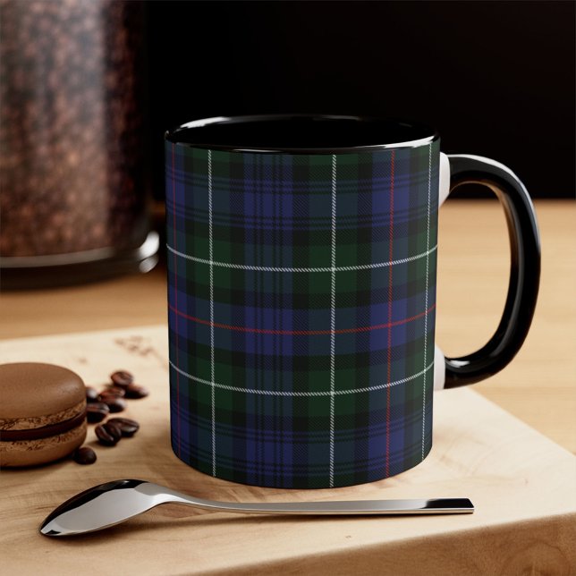 Mug Clan Tartan Plaid MacKenzie Green Black Check (Créateur téléchargé)