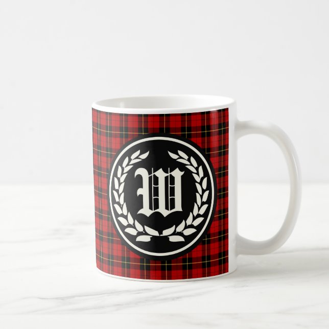 Mug Clan Wallace Tartan Monogramme (Droite)