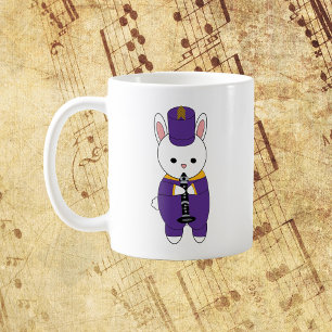 Mug Clarinet Rabbit Bande de Marquage Violet Jaune