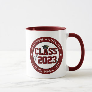 Mug Class of 2023 Burgundy Red Graduate Graduation