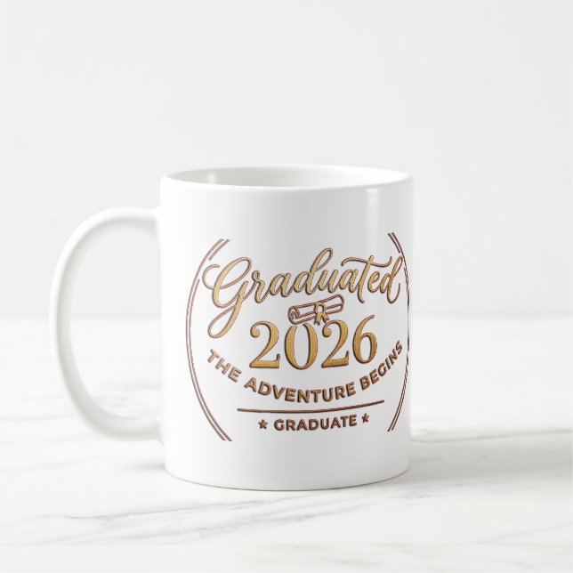 Mug Class of 2026 Adventure Begins / Taza Graduación (Gauche)