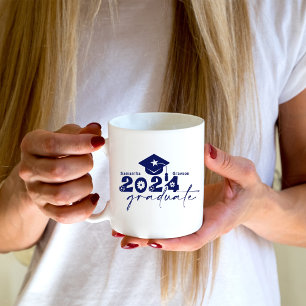 Mug Classe de diplômés personnalisés de 2024 Marine Bl
