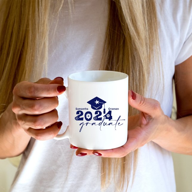 Mug Classe de diplômés personnalisés de 2024 Marine Bl (Créateur téléchargé)
