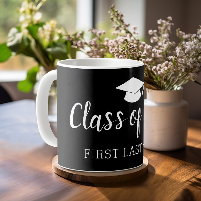 Mug Classe de l'année et nom - Le noir peut changer de (Personalized Coffee Mug)