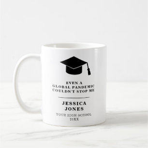 Mug Classe de plafond de graduation noire de 2021 Pand