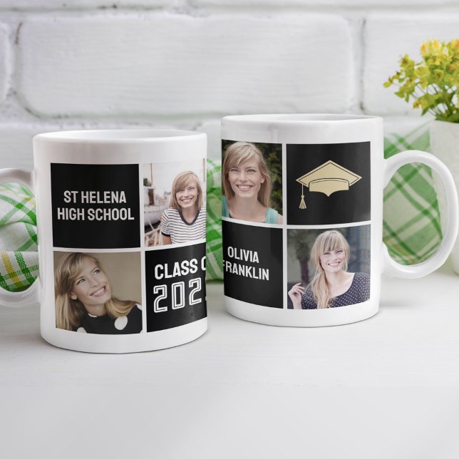 Mug Classe Grad de 2023 Photo Collage (Créateur téléchargé)