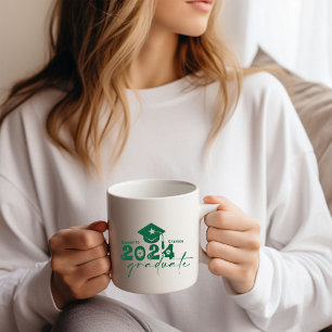 Mug Classe Graduate personnalisée de 2024 Dark Green