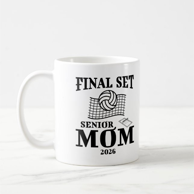 Mug Classe Maman Senior Final Set De Volley-Ball Grad  (Gauche)