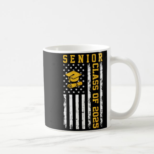 Mug Classe supérieure de 2025 drapeau américain lycée (Droite)