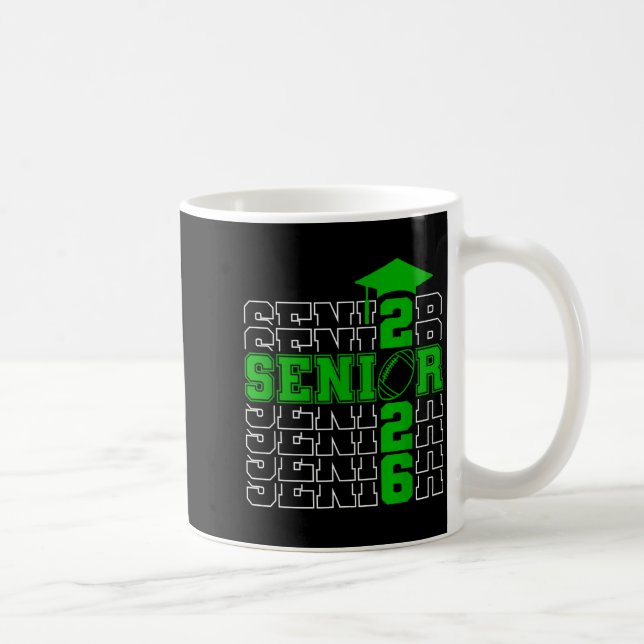 Mug Classe supérieure de la promotion 2026 verte 2026 (Droite)