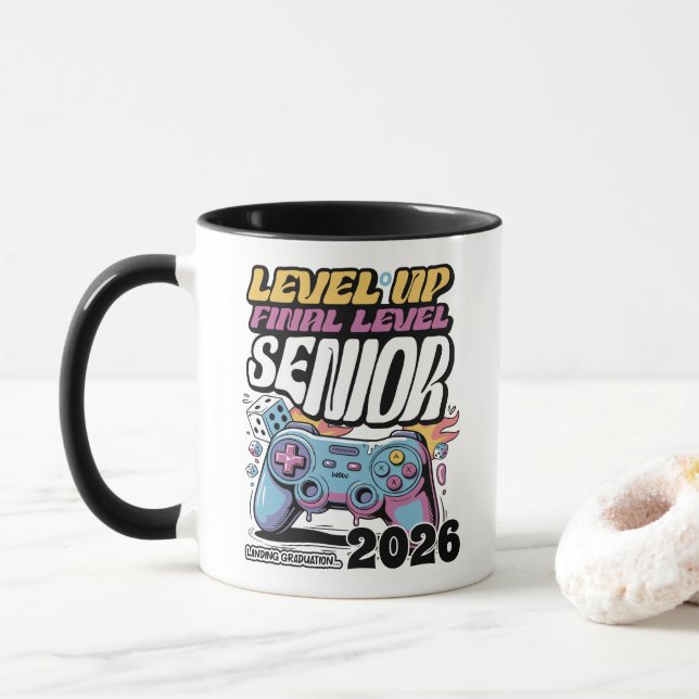 Mug Classe supérieure personnalisée de 2026, diplômé d (Avec donut)