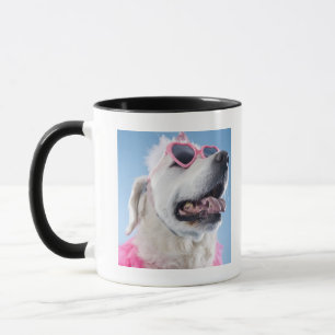 Mug Classes de chien et le TU-TU en forme de coeur de