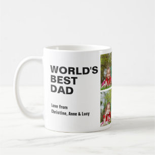 Mug Classic Black World's Best Papa Photo Collage