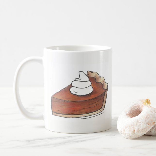 Mug Classic Citrouille Pie Slice Thanksgiving Dîner (Avec donut)