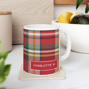 Mug Classic Coloré Personnalisé Plaid