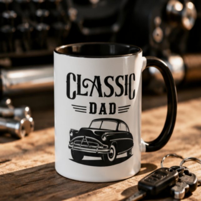 Mug Classic Dad Vintage Car Coffee  (Créateur téléchargé)