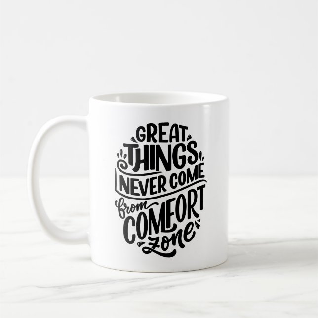Mug Classic Gras Typographie Noire Citation Confort Mo (Gauche)