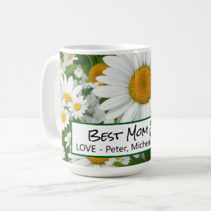 Mug Classic marguerite motif blanc champs fleuris verd