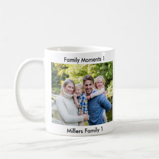 Mug Classic Modern Two Photo Minimalist Family Keepsak